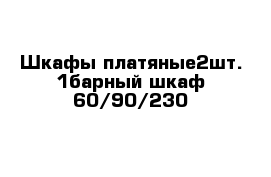 Шкафы платяные2шт. 1барный шкаф-60/90/230